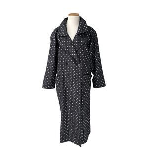 Vintage 80's Saks Fifth Avenue Double Breasted Rain Coat Midi Medium Designer